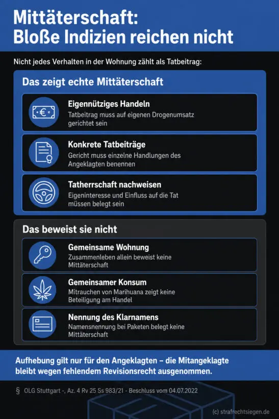 Infografik zur Mittäterschaft im Strafrecht