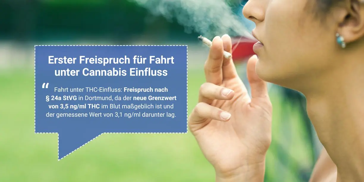 Freispruch bei Fahren unter Cannabis Einfluss