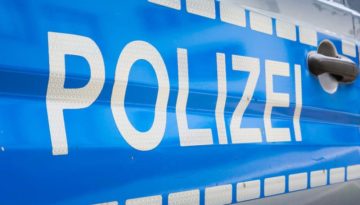 German Polizei Car Label Badge Police Blue Silver Reflective Saf