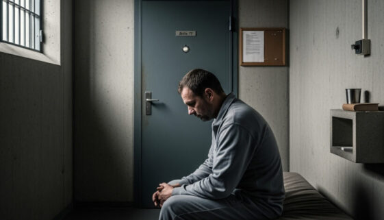 Ein Angeklagter harrt in der Isolation seiner Untersuchungshaft aus, während er vergeblich auf ein Lebenszeichen seines Pflichtverteidigers wartet.
