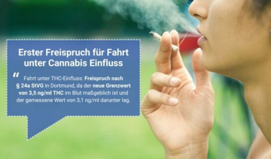 Fahrt unter THC-Einfluss: Freispruch nach § 24a StVG in Dortmund
