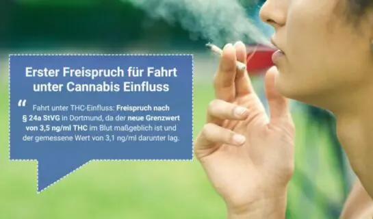 Fahrt unter THC-Einfluss: Freispruch nach § 24a StVG in Dortmund