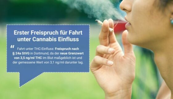 Freispruch bei Fahren unter Cannabis Einfluss