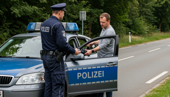 Fahrer bietet bei Verkehrskontrolle Polizisten einen Bestechungsbetrag an.