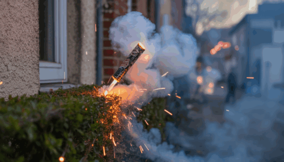 Angeschuldigter entfacht durch Silvester-Feuerwerk einen Brand in der Hecke. Die Beweislast für fahrlässige Brandstiftung ist hoch.