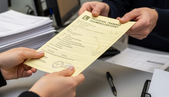 Ein Antragsteller erhält ein Schein-Zertifikat als falschen Nachweis für die Führerschein-Erweiterung und drohende Falschbeurkundung.