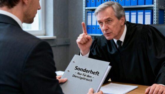 Der Richter begrenzt die Akteneinsicht: Der Pflichtverteidiger erhält das Sonderheft nur unter Geheimhaltung der Zeugendaten.