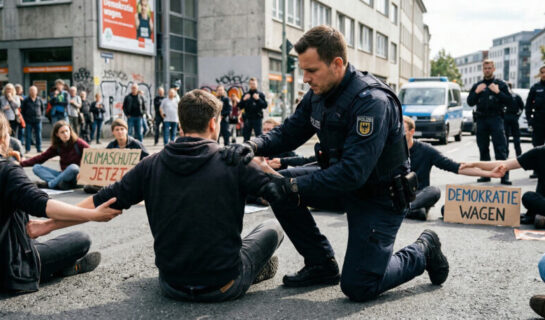Schmerzgriffe bei einer Sitzblockade: Wann der Polizeieinsatz zulässig ist