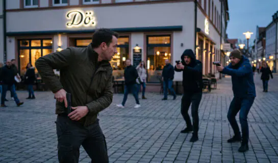 Vorher bewaffnet, trotzdem volles Notwehrrecht bei Schüssen